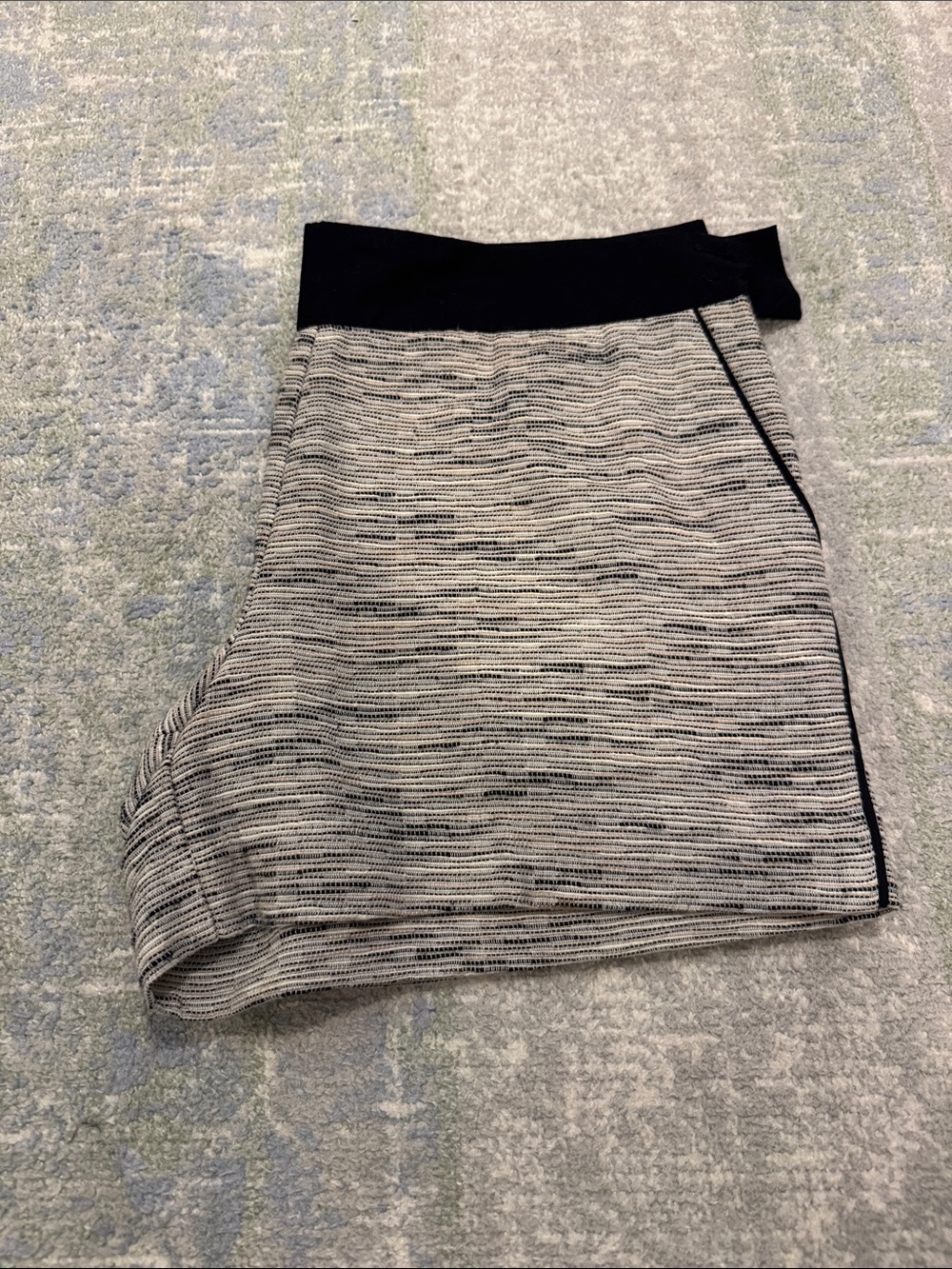 Black and White Tweed Short